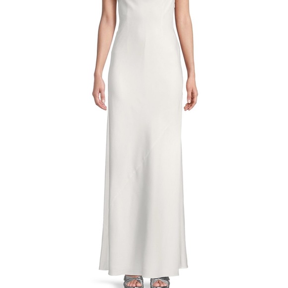 Aidan mattox Crystal Strap Satin Gown NWT - Picture 3 of 8